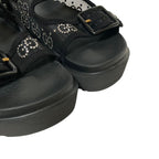 Gucci GG Logo Crystal Platform Sandals 35 Black — view 6