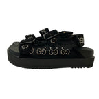 Gucci GG Logo Crystal Platform Sandals 35 Black — view 2