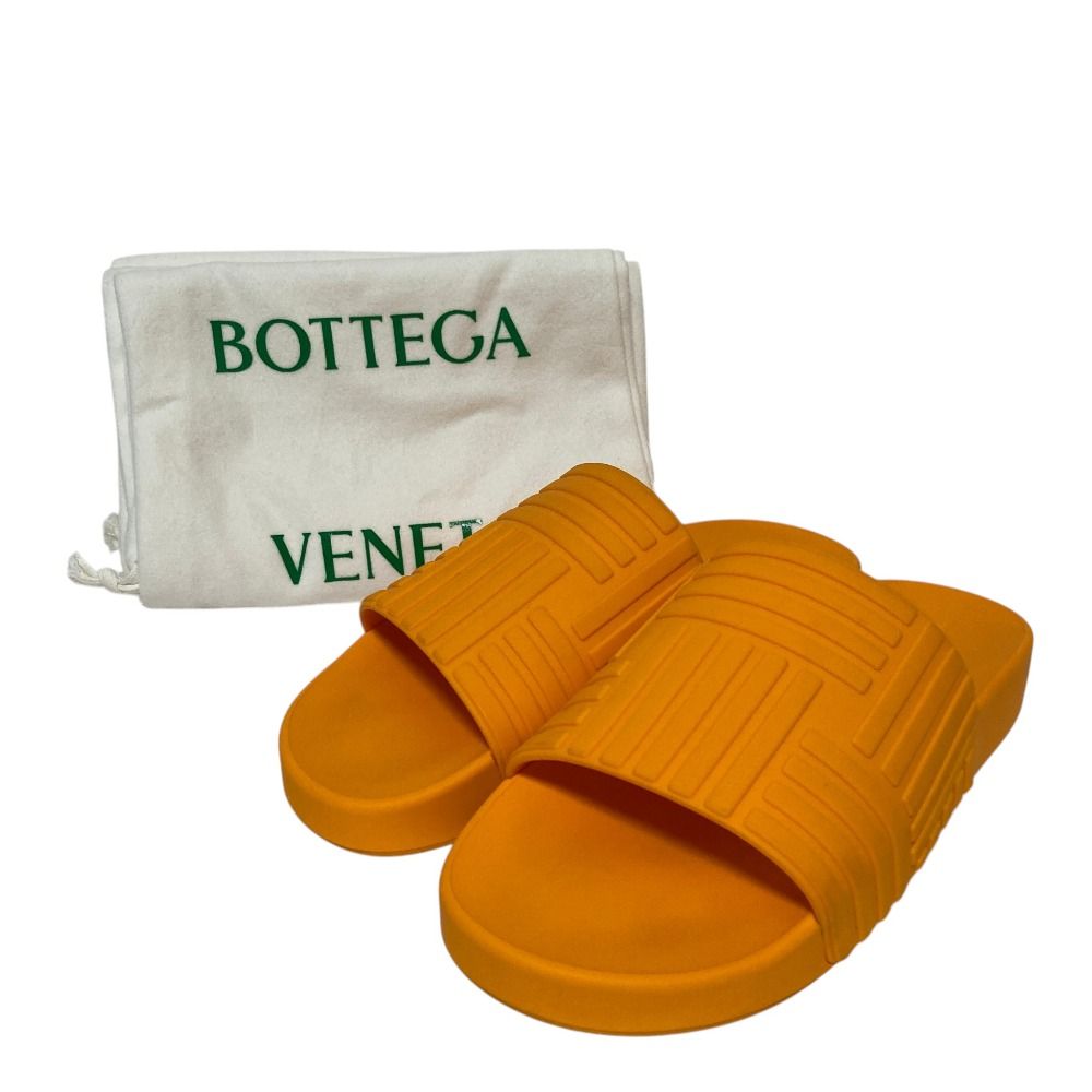 Bottega Veneta Slider Sandal Rubber Slide Sandals 35 Yellow — view 9