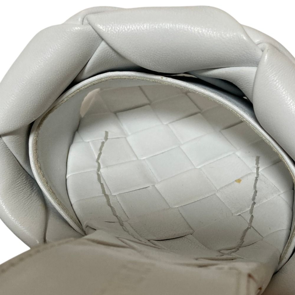 Bottega Veneta Lido Intrecciato Leather Sandals 35.5 White — view 9