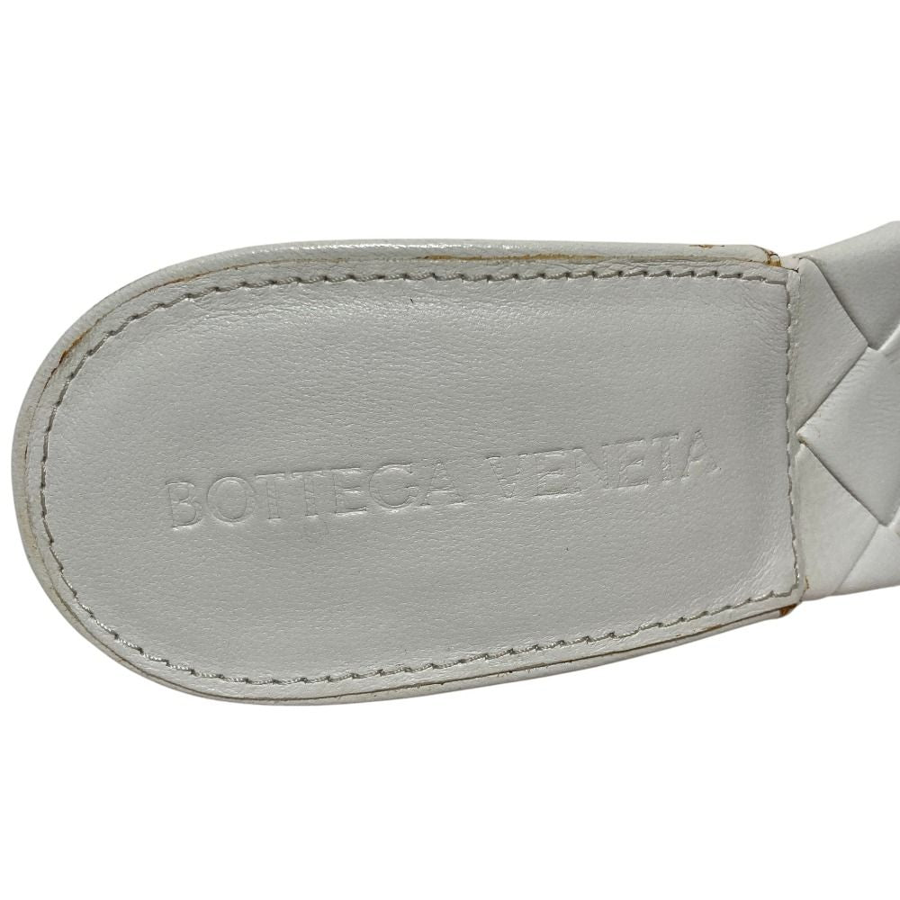Bottega Veneta Lido Intrecciato Leather Sandals 35.5 White — view 7