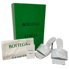 Bottega Veneta Lido Intrecciato Leather Sandals 35.5 White — view 8