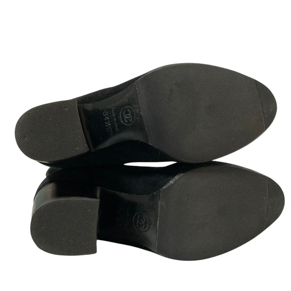 Chanel Suede Long Boots 34.5 Black — view 5