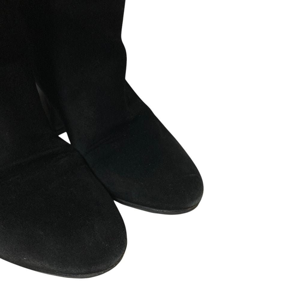 Chanel Suede Long Boots 34.5 Black — view 6