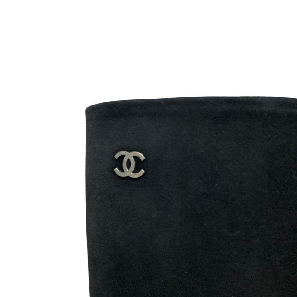 Chanel Suede Long Boots 34.5 Black — view 8