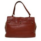 Saint Laurent Leather Muse Tote One Handle Red Beige — view 3