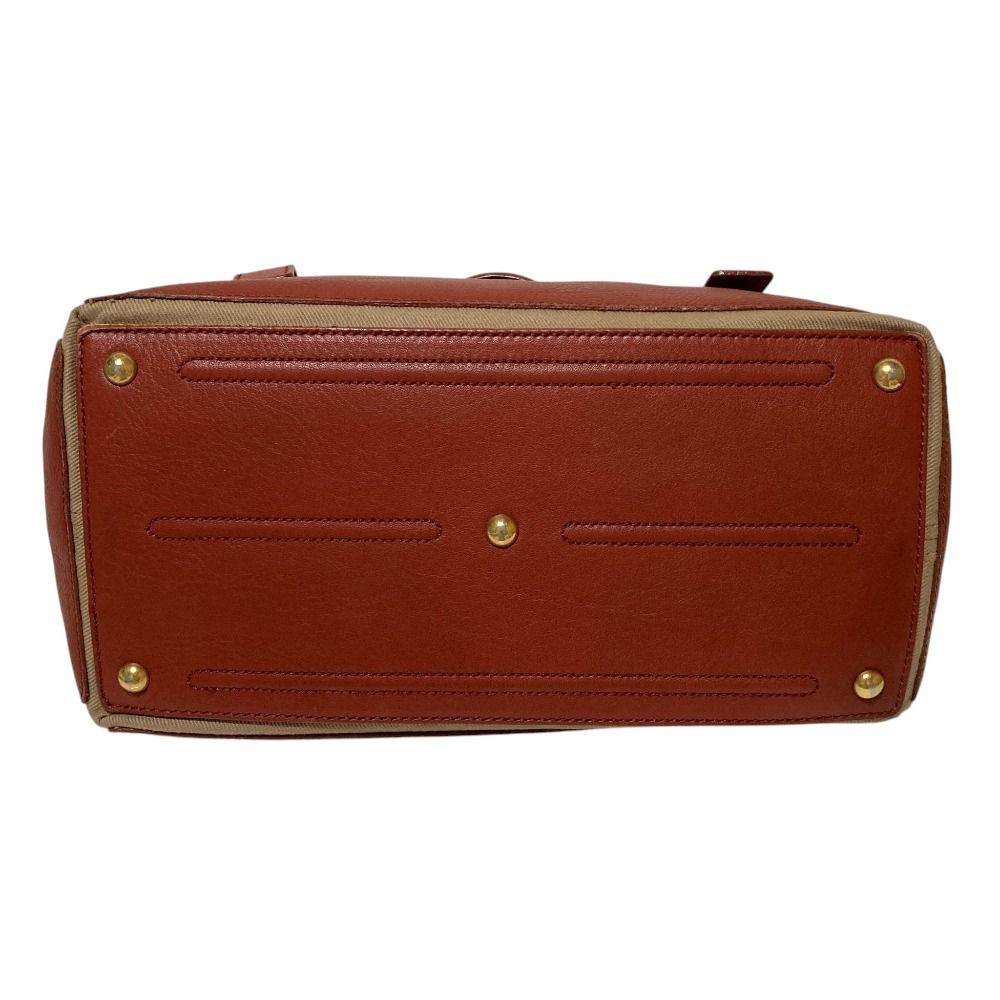 Saint Laurent Leather Muse Tote One Handle Red Beige — view 5