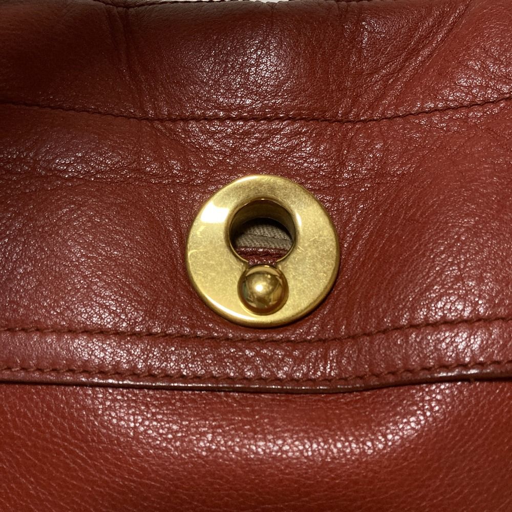 Saint Laurent Leather Muse Tote One Handle Red Beige — view 7