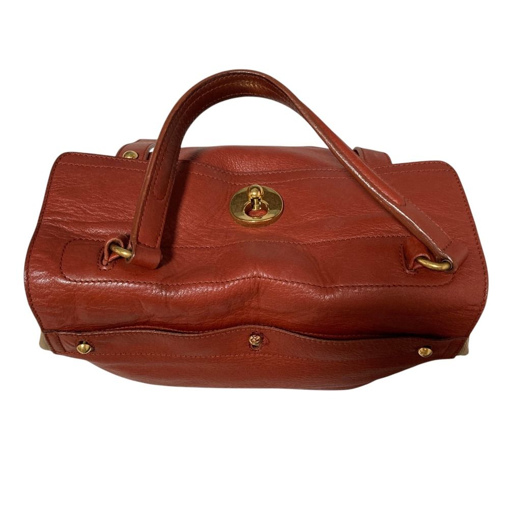 Saint Laurent Leather Muse Tote One Handle Red Beige — view 4