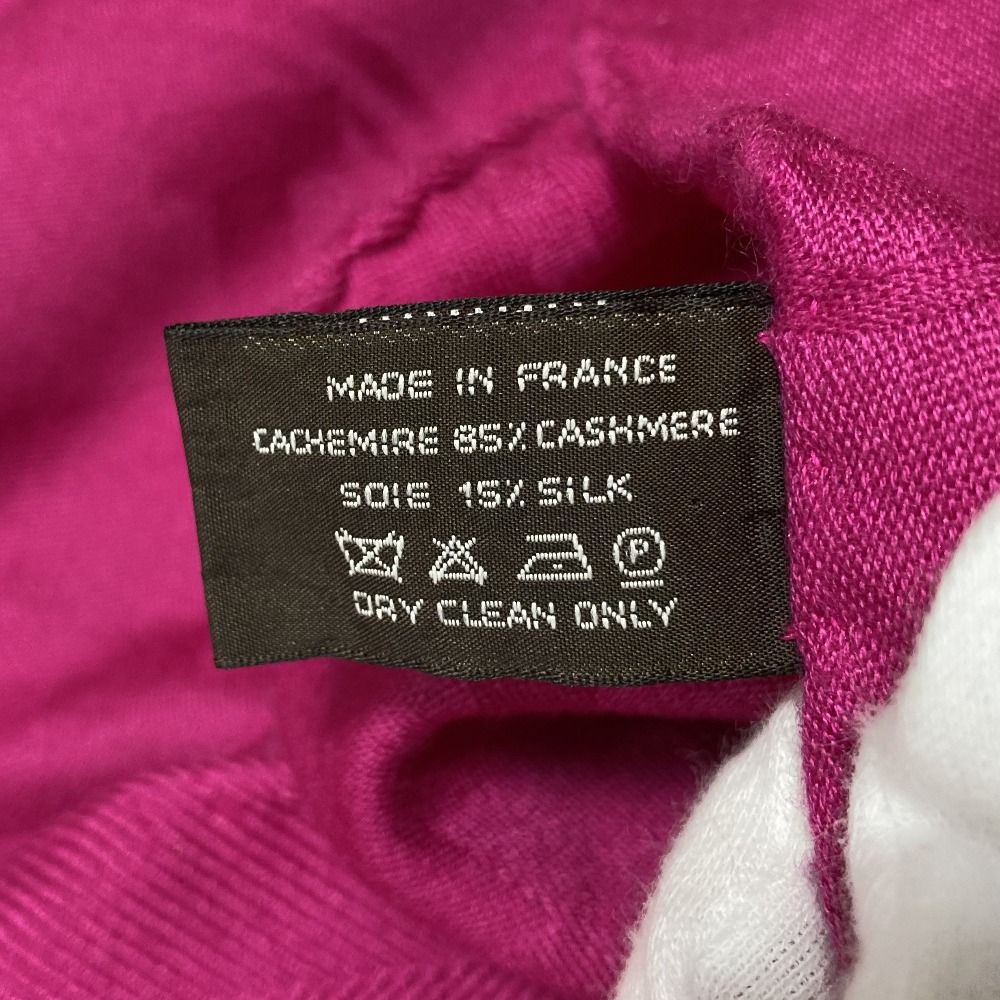 Hermes New Bliss Cashmere Silk Large Shawl Rose Pink Scarf — view 9