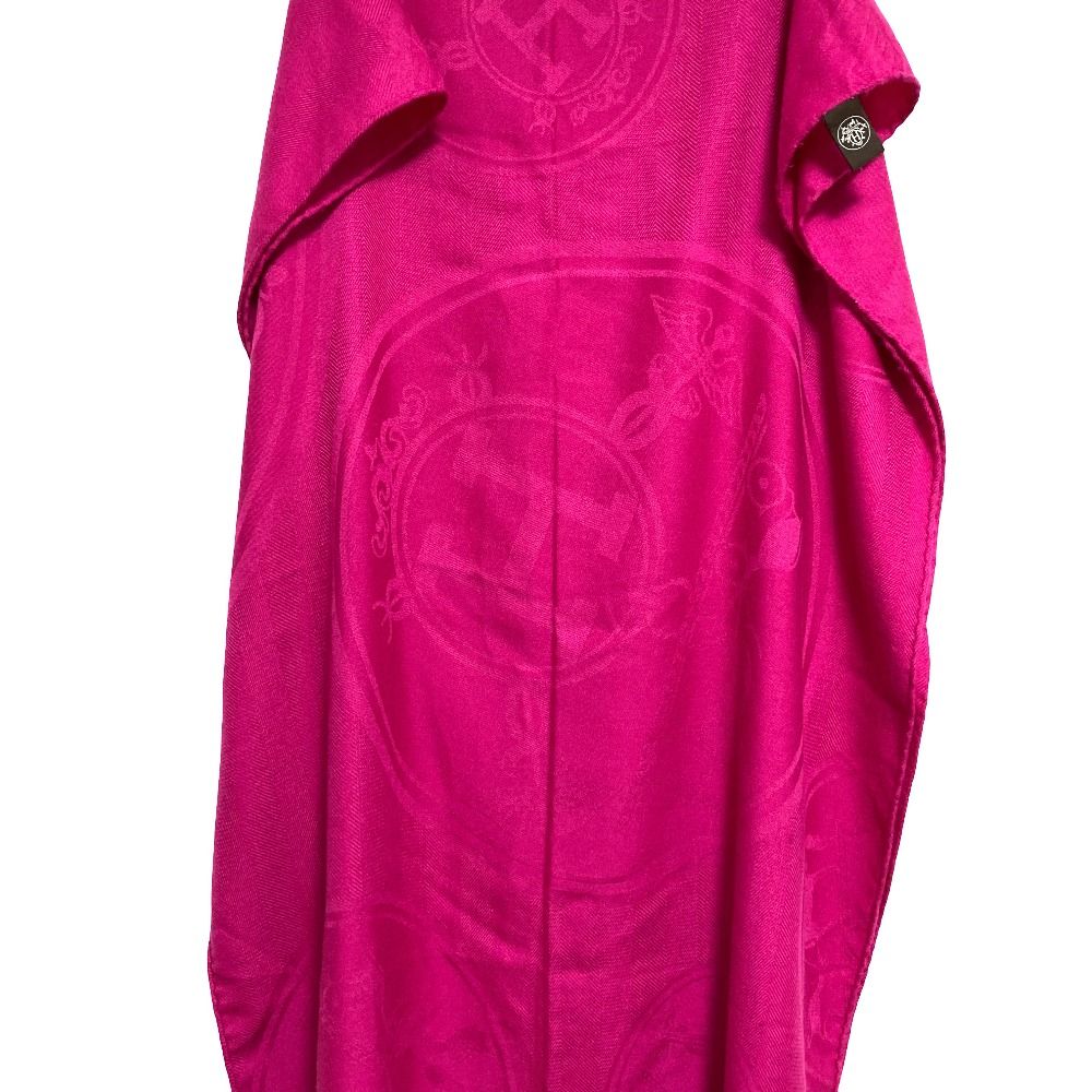 Hermes New Bliss Cashmere Silk Large Shawl Rose Pink Scarf — view 4