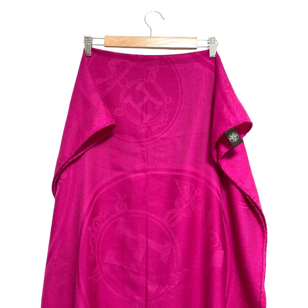 Hermes New Bliss Cashmere Silk Large Shawl Rose Pink Scarf — view 5
