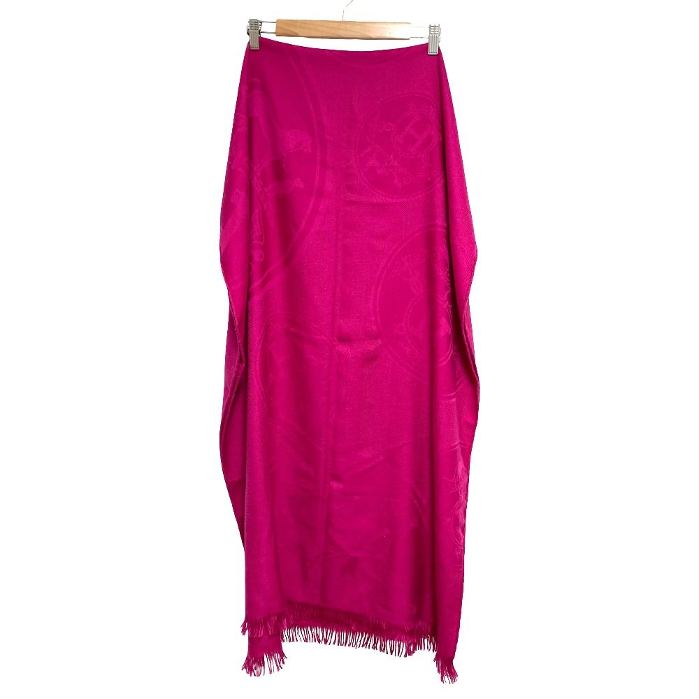 Hermes New Bliss Cashmere Silk Large Shawl Rose Pink Scarf — view 3