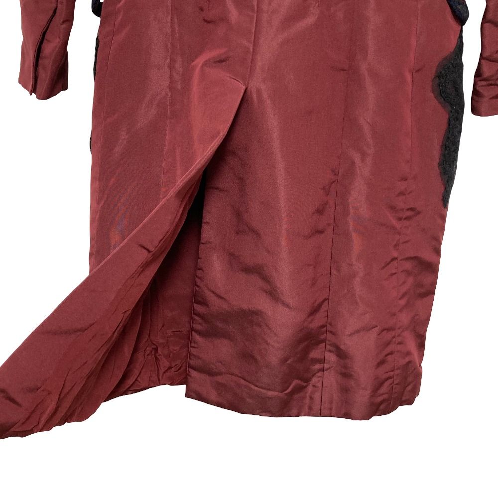 Prada Padded Silk Chesterfield 38 Red Shoulder — view 6