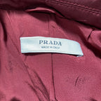 Prada Padded Silk Chesterfield 38 Red Shoulder — view 8