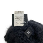 Gucci Leaf Pattern Embroidery Silk Blend Mohair Knit Cap M Black — view 7
