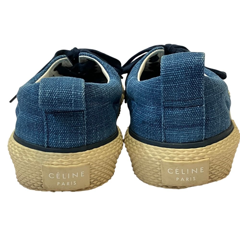 Celine 180° Canvas Low Cut Sneakers 35 Blue — view 4