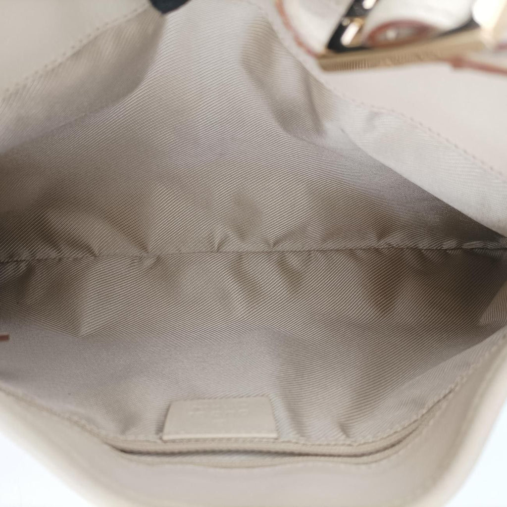 Gucci Jackie Ivory Beige Canvas Leather Handbag — view 9