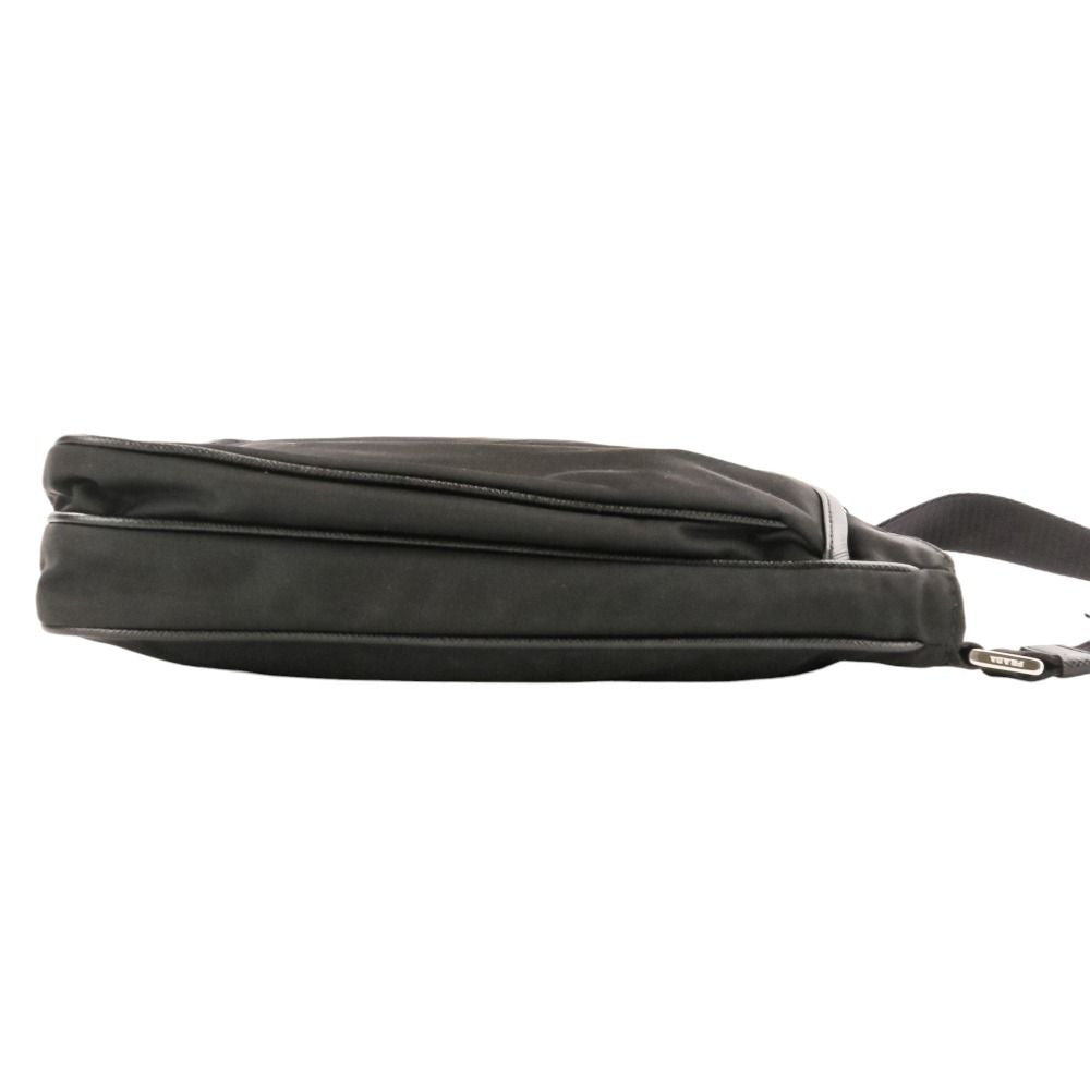Prada Re-Nylon Saffiano Leather Shoulder Bag Black — view 4