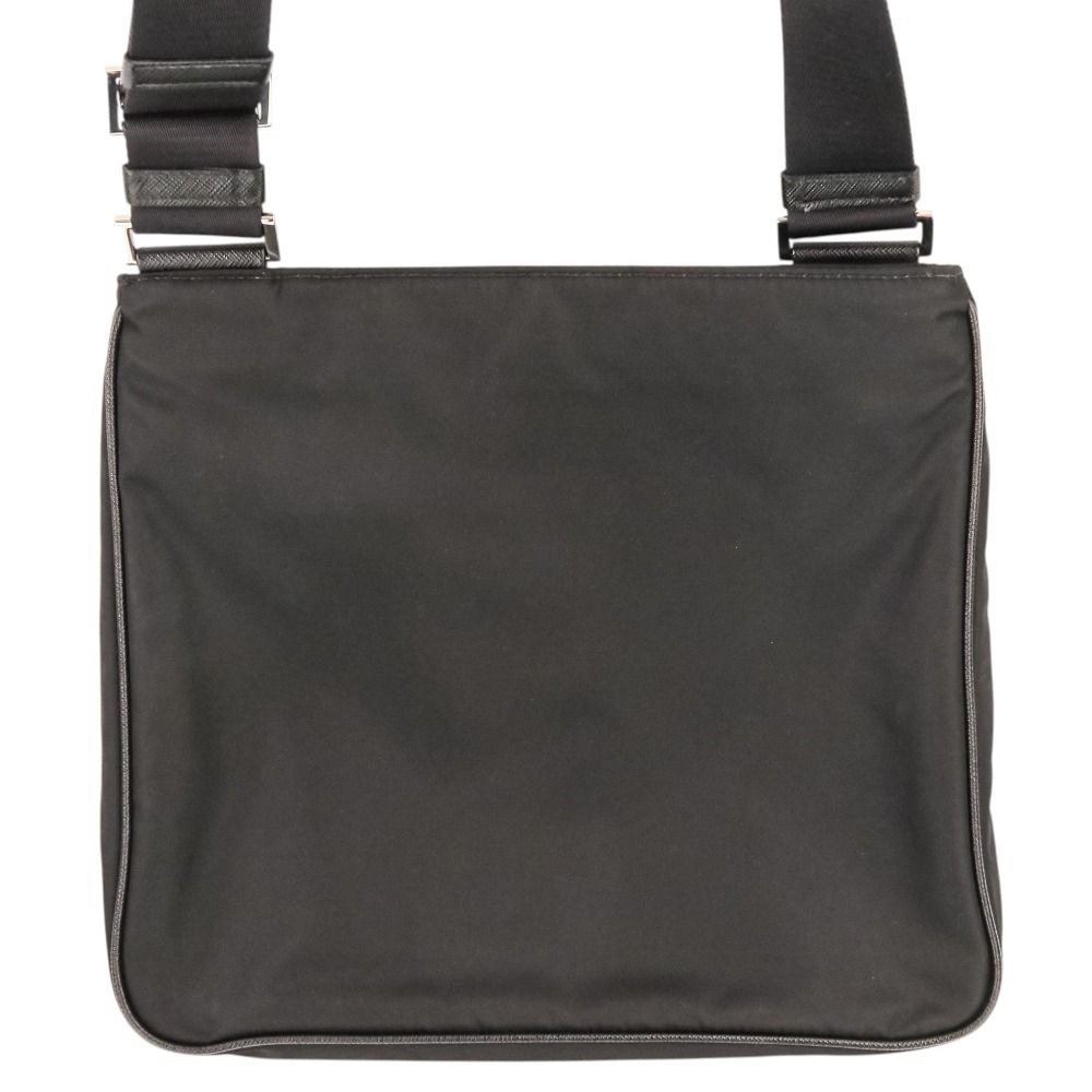 Prada Re-Nylon Saffiano Leather Shoulder Bag Black — view 3
