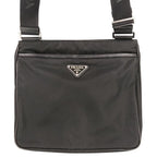 Prada Re-Nylon Saffiano Leather Shoulder Bag Black — view 2