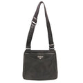 Prada Re-Nylon Saffiano Leather Shoulder Bag Black