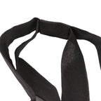 Chanel Silk CC Logo Bowtie Ribbon Scarf Black — view 6
