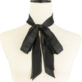 Chanel Silk CC Logo Bowtie Ribbon Scarf Black