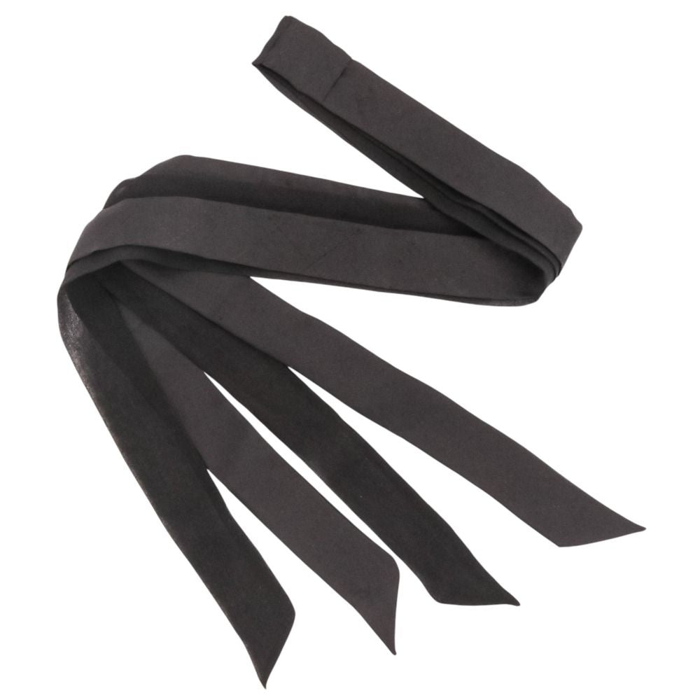 Chanel Silk CC Logo Bowtie Ribbon Scarf Black — view 5