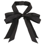 Chanel Silk CC Logo Bowtie Ribbon Scarf Black — view 4
