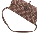 Celine Paris Macadam Canvas Shoulder Bag Bordeaux — view 6