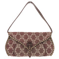 Celine Paris Macadam Canvas Shoulder Bag Bordeaux