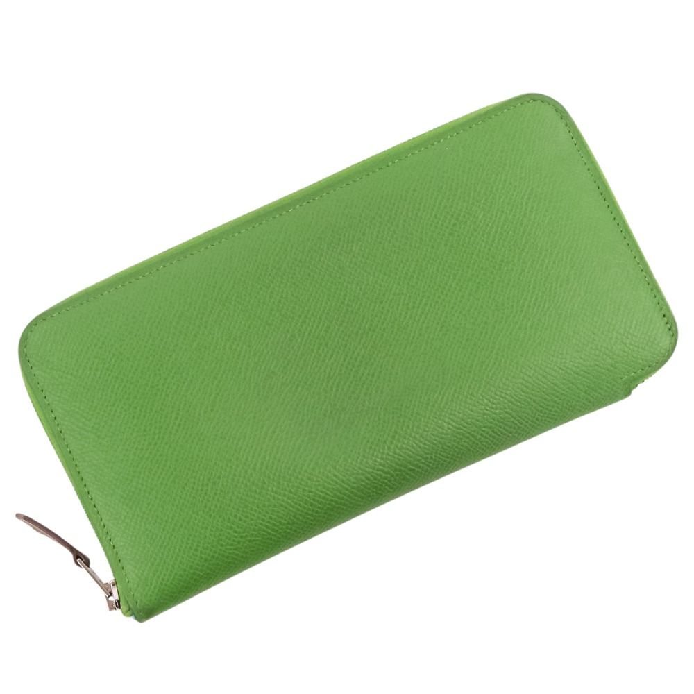 Hermes Aunage Rodeo Des Cowgirls Silk in Azap Wallet Vert Yucca Green