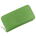 Hermes Aunage Rodeo Des Cowgirls Silk in Azap Wallet Vert Yucca Green