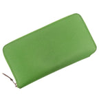 Hermes Aunage Rodeo Des Cowgirls Silk in Azap Wallet Vert Yucca Green