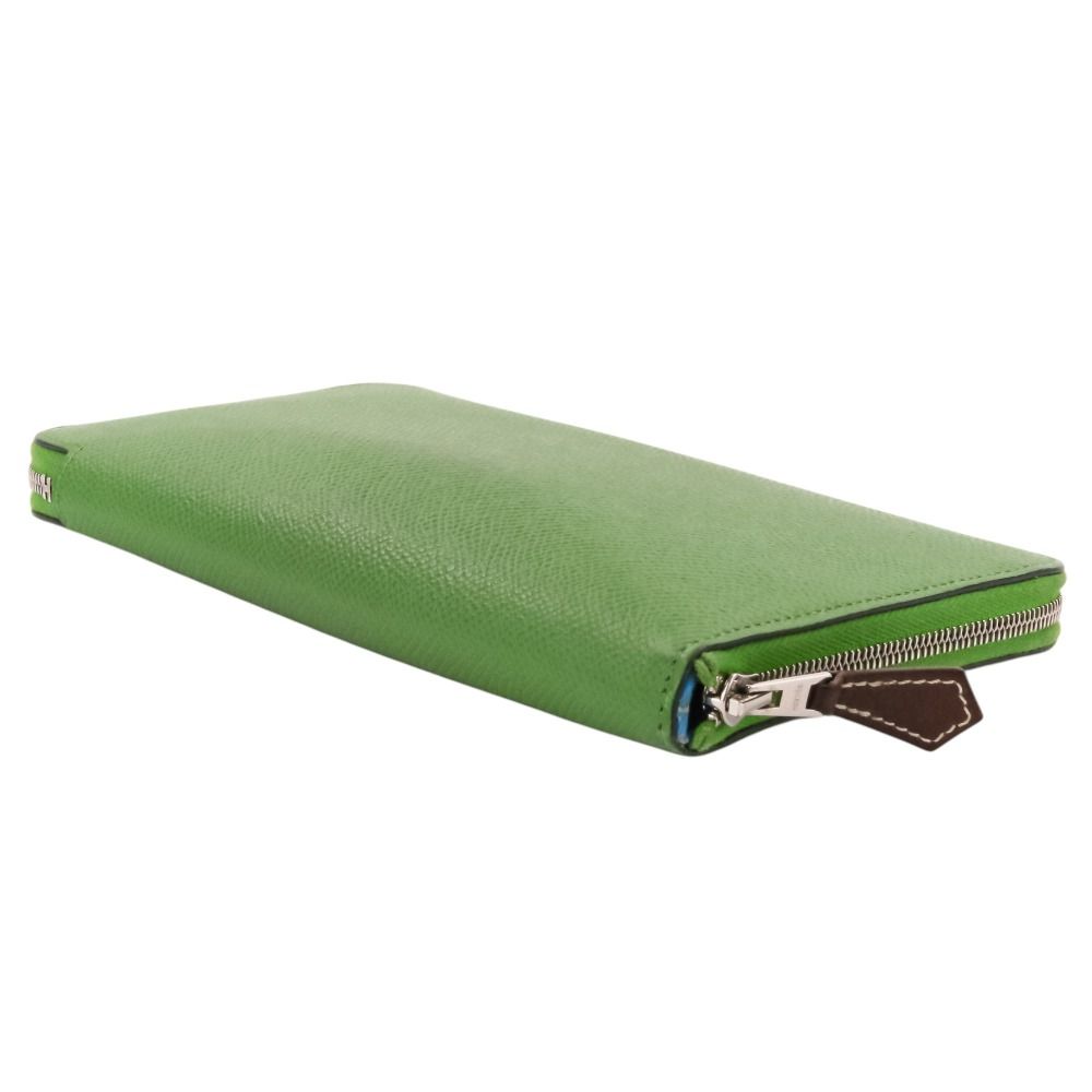 Hermes Aunage Rodeo Des Cowgirls Silk in Azap Wallet Vert Yucca Green — view 3
