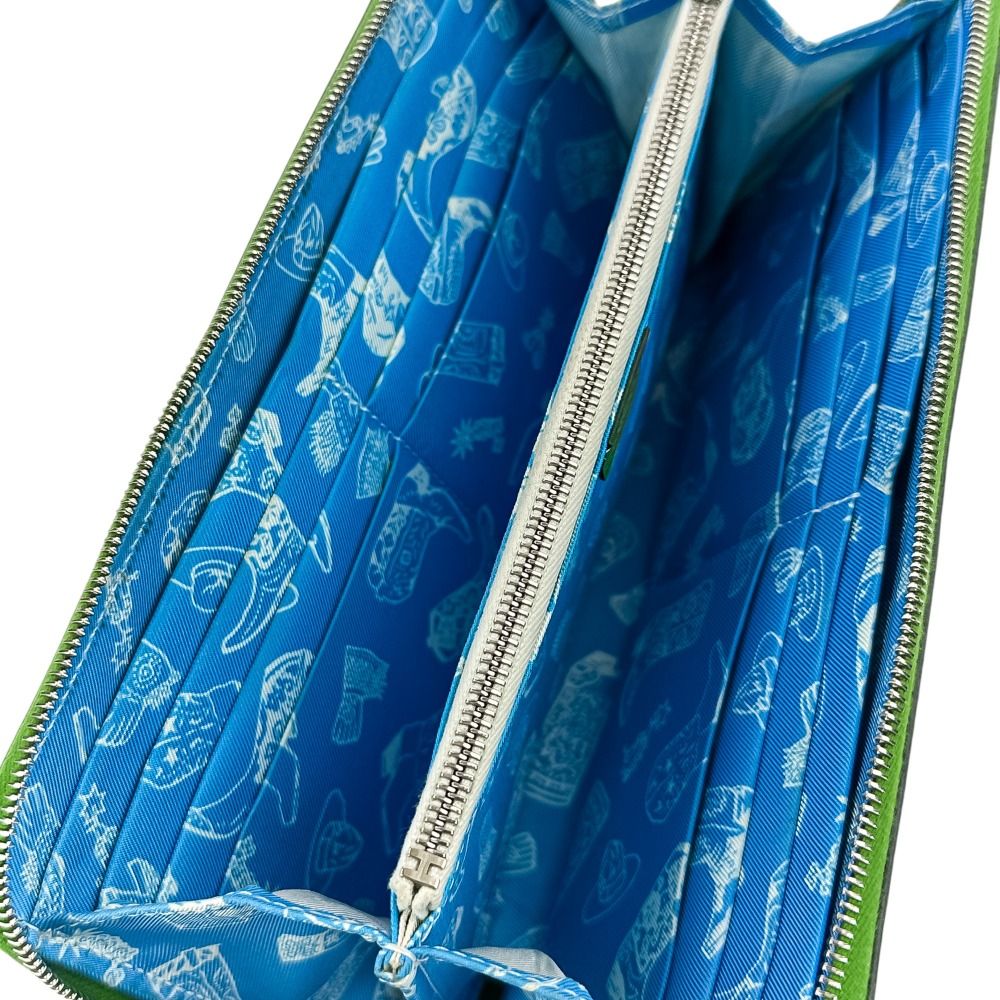 Hermes Aunage Rodeo Des Cowgirls Silk in Azap Wallet Vert Yucca Green — view 8