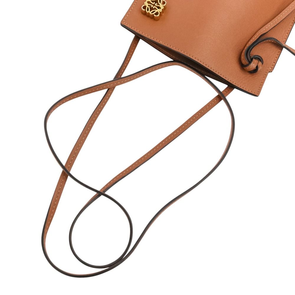 Loewe Anagram Dice Pocket Leather Shoulder Bag Brown — view 7