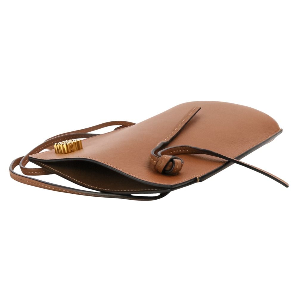 Loewe Anagram Dice Pocket Leather Shoulder Bag Brown — view 5