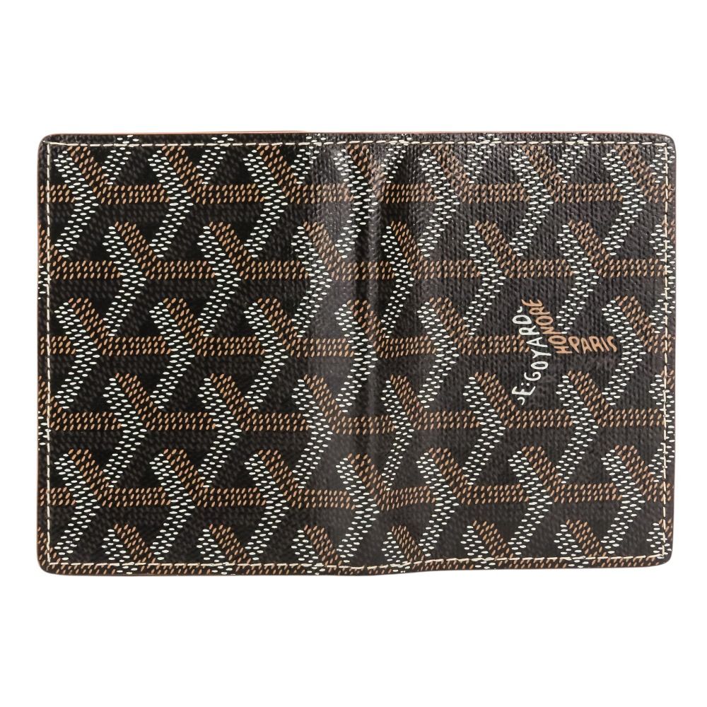 Goyard Malesherbes Leather Bifold Card Case Business Holder Brown — view 5