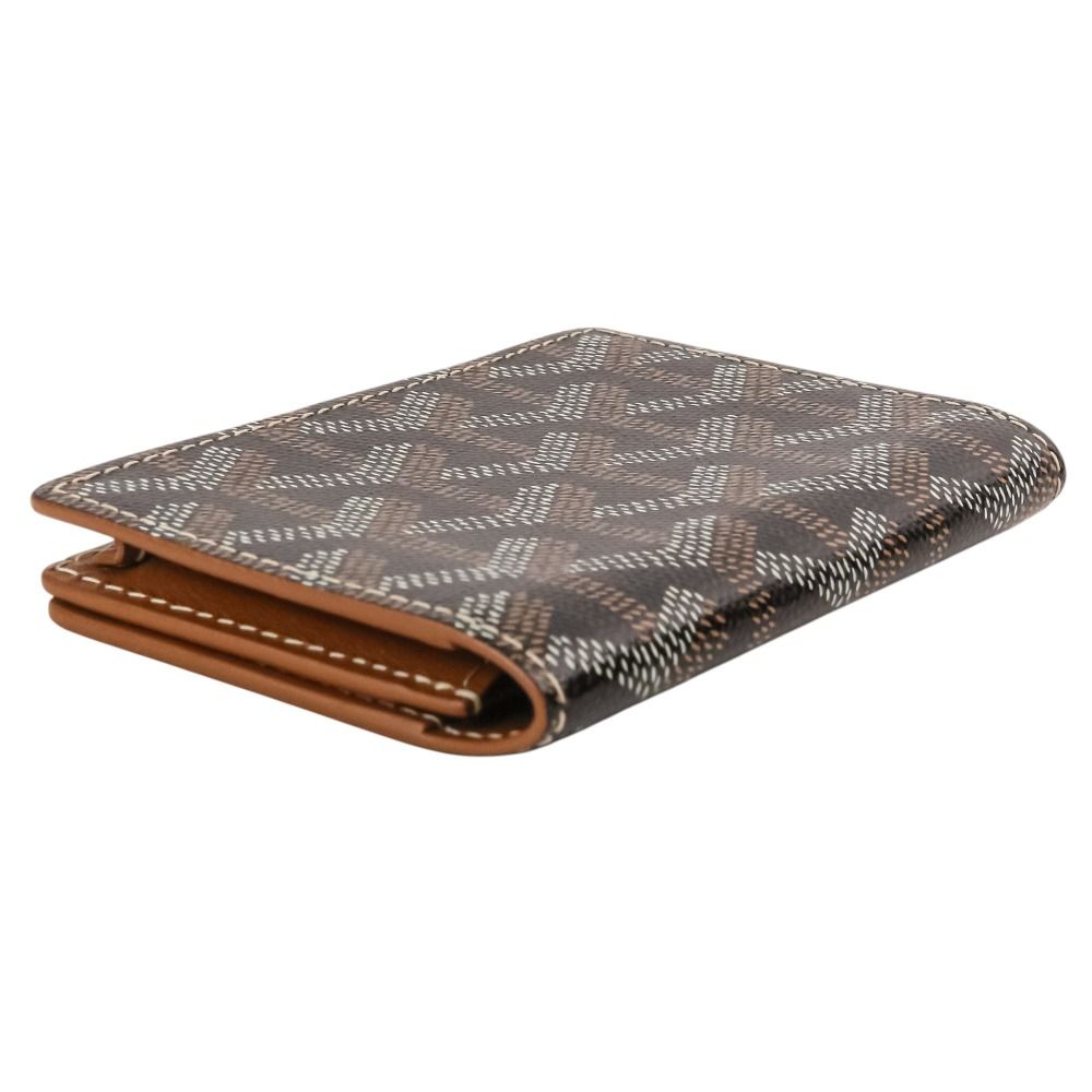 Goyard Malesherbes Leather Bifold Card Case Business Holder Brown — view 4