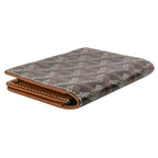 Goyard Malesherbes Leather Bifold Card Case Business Holder Brown — view 4