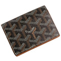 Goyard Malesherbes Leather Bifold Card Case Business Holder Brown