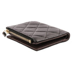 Chanel Caviar Leather Quilted CC Logo Compact Wallet Bifold Black — view 4