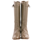 Hermes Jumping Boots Kelly Leather Long 36.5 Gray — view 2