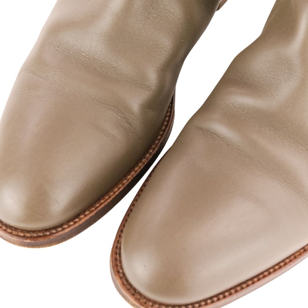 Hermes Jumping Boots Kelly Leather Long 36.5 Gray — view 8