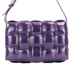 Bottega Veneta Padded Cassette Intrecciato Shoulder Bag Purple — view 2