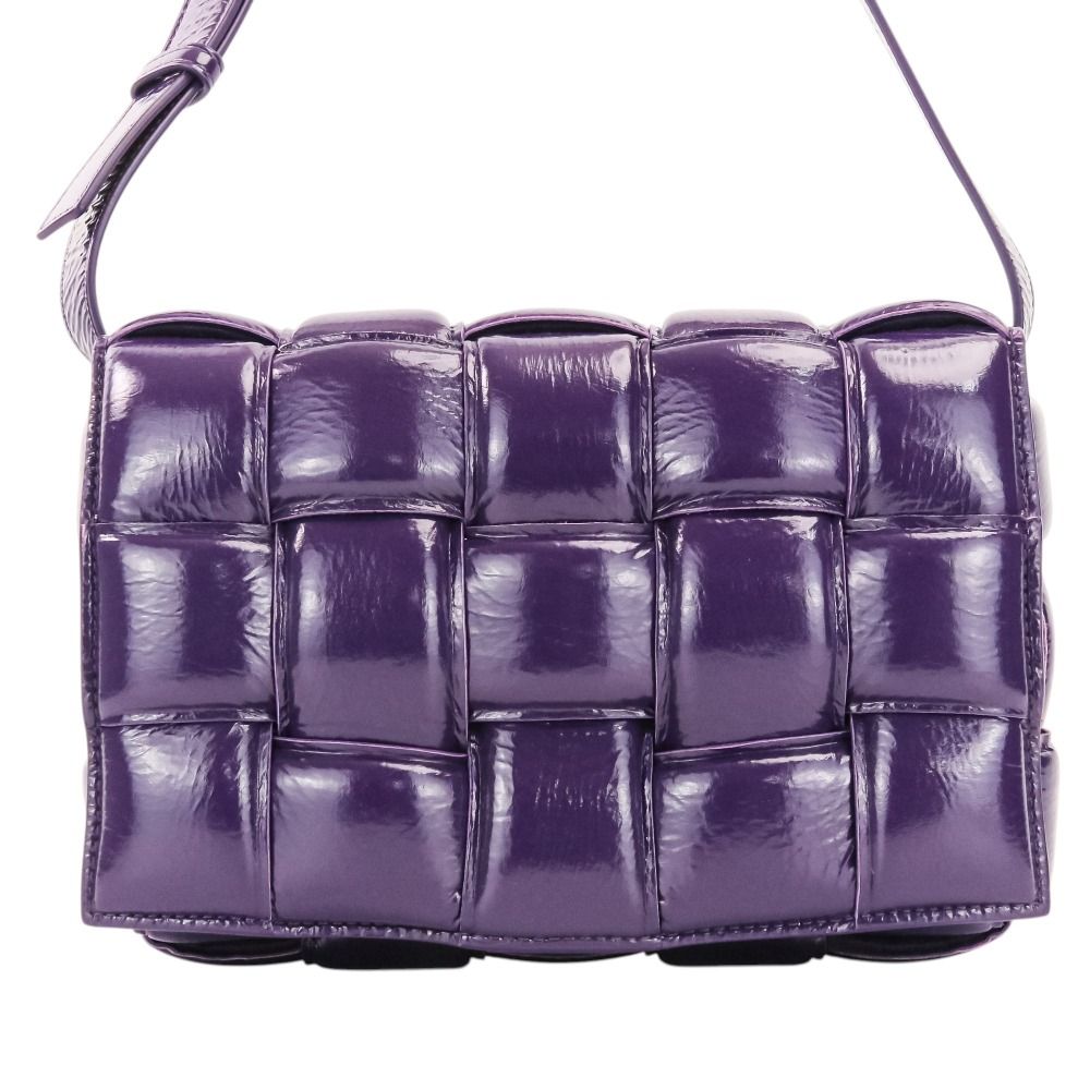 Bottega Veneta Padded Cassette Intrecciato Shoulder Bag Purple — view 2