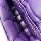 Bottega Veneta Padded Cassette Intrecciato Shoulder Bag Purple — view 9