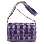 Bottega Veneta Padded Cassette Intrecciato Shoulder Bag Purple